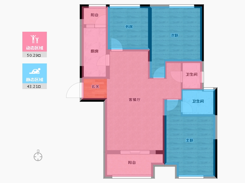 湖南省-长沙市-星语林南壹号-82.71-户型库-动静分区