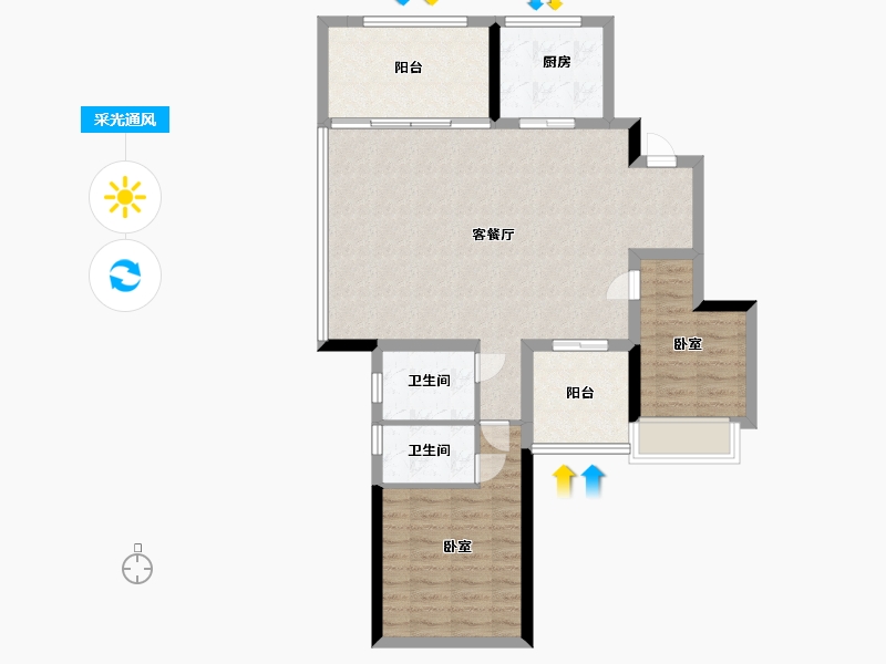 广东省-深圳市-越秀•和樾府-88.00-户型库-采光通风