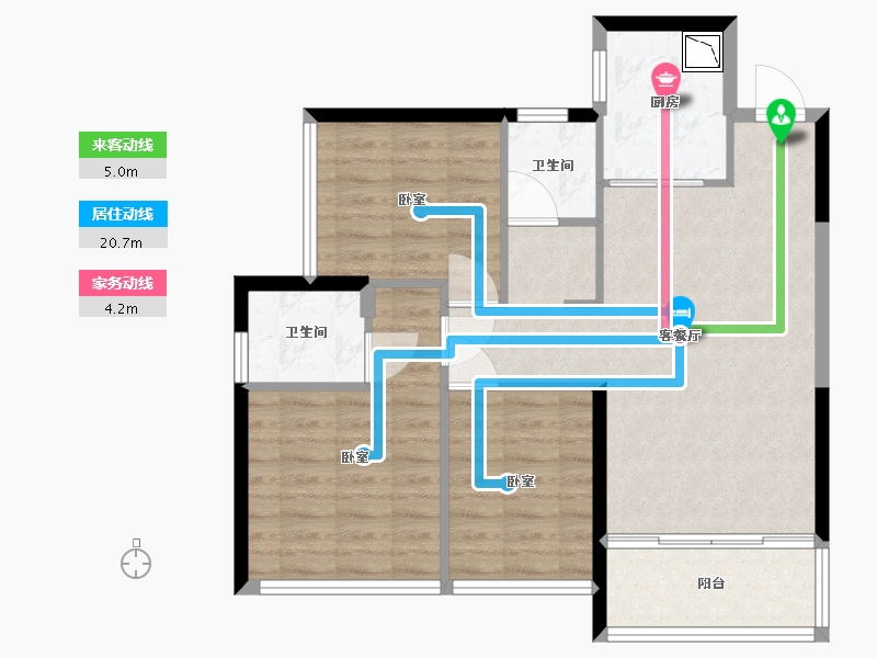 广东省-深圳市-卓越荣津瀚海湾-78.00-户型库-动静线