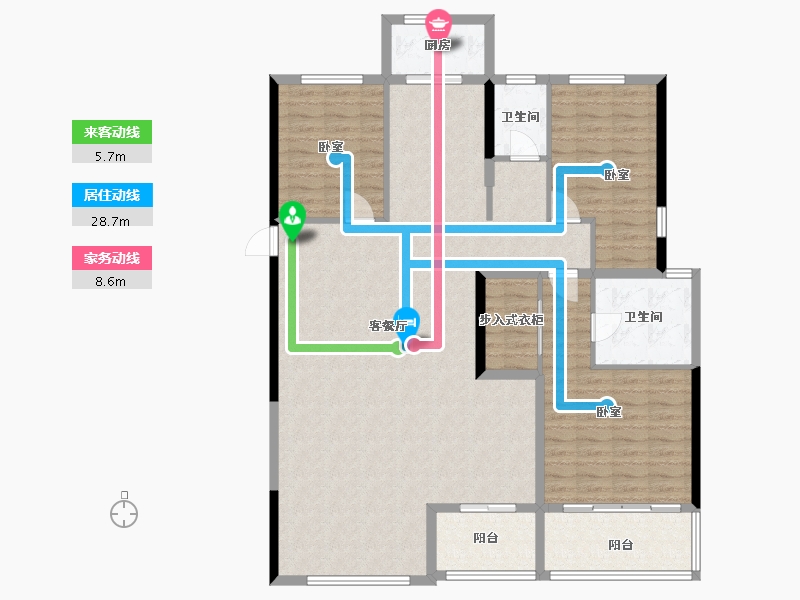 湖南省-衡阳市-融冠蜜城-140.00-户型库-动静线