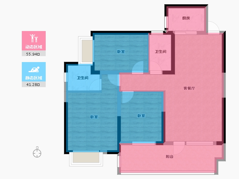 湖南省-衡阳市-沐林当代郡-86.14-户型库-动静分区