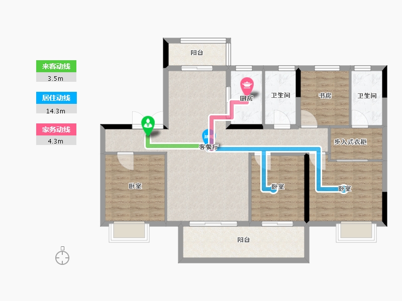 河南省-周口市-实地九里香堤-110.00-户型库-动静线