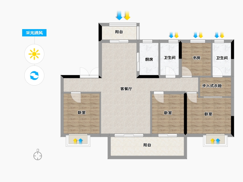 河南省-周口市-实地九里香堤-110.00-户型库-采光通风