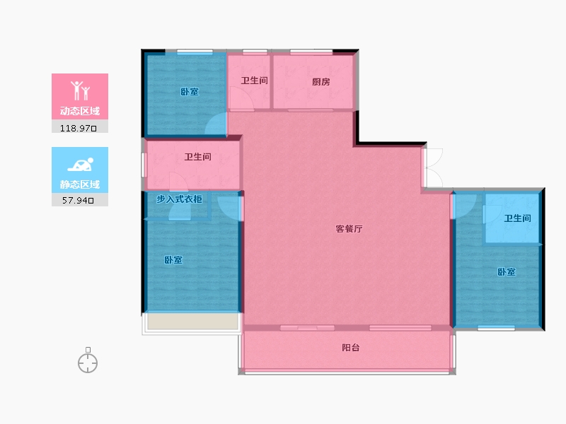 湖北省-武汉市-绿地海珀御观-163.00-户型库-动静分区