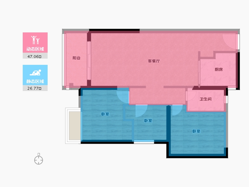 广东省-清远市-海伦湾-65.88-户型库-动静分区