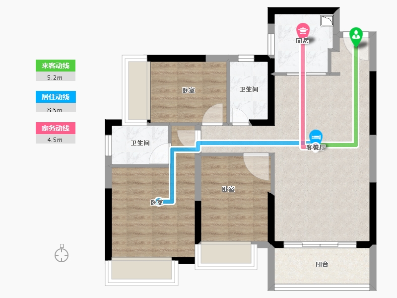 广东省-清远市-海伦湾-74.09-户型库-动静线