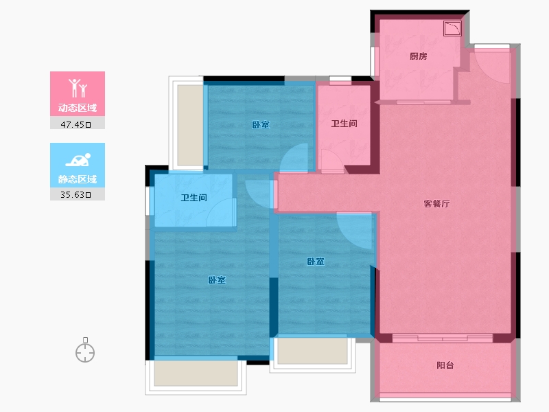 广东省-清远市-海伦湾-74.09-户型库-动静分区