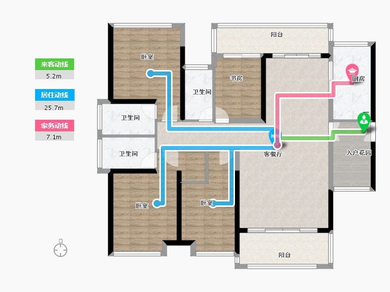 广东省-佛山市-华福御水岸-140.00-户型库-动静线