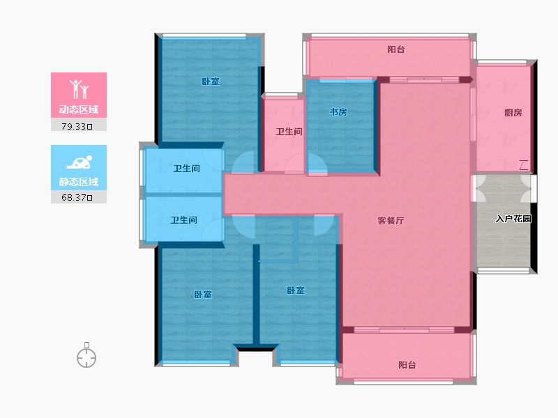 广东省-佛山市-华福御水岸-140.00-户型库-动静分区