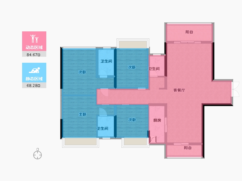 广东省-清远市-正升华府-136.92-户型库-动静分区