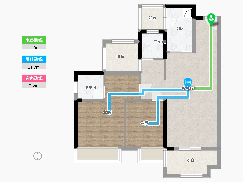 广东省-惠州市-金科颐景园-72.47-户型库-动静线