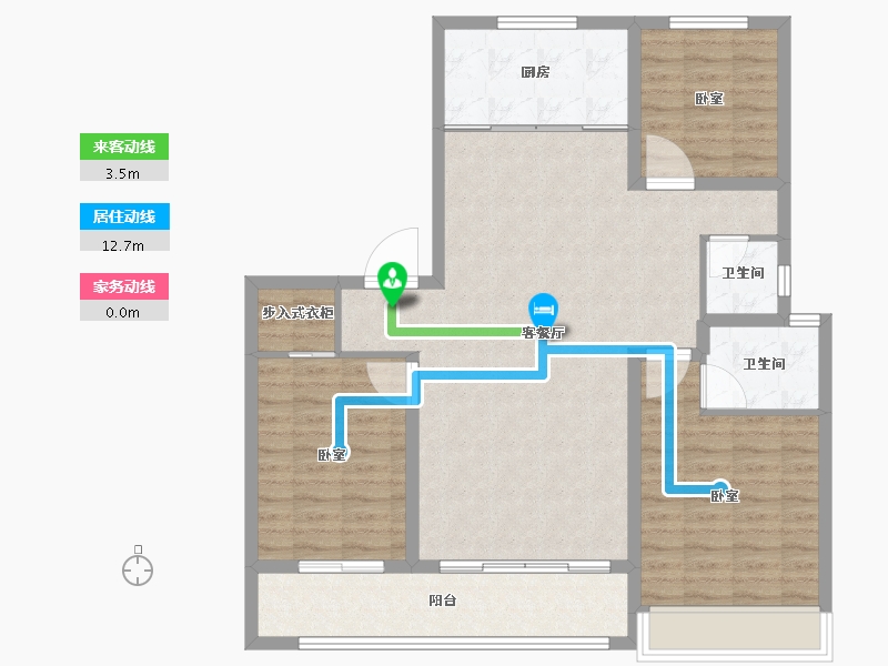 山东省-泰安市-开元盛世·福园-101.99-户型库-动静线