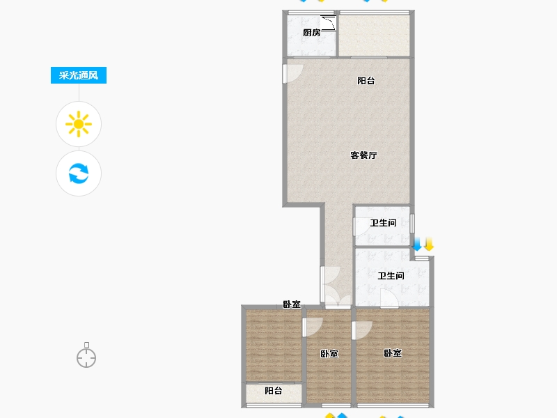 广东省-深圳市-岁宝壹品-162.01-户型库-采光通风