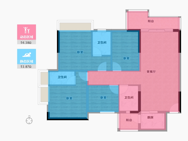 广东省-清远市-凯洋公馆-99.00-户型库-动静分区