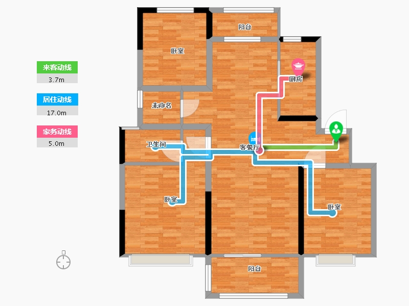 河南省-周口市-沈丘碧桂园-93.52-户型库-动静线