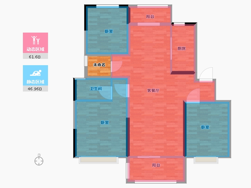 河南省-周口市-沈丘碧桂园-93.52-户型库-动静分区