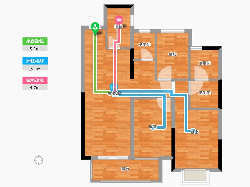 河南省-周口市-绿城·明月江南-85.98-户型库-动静线