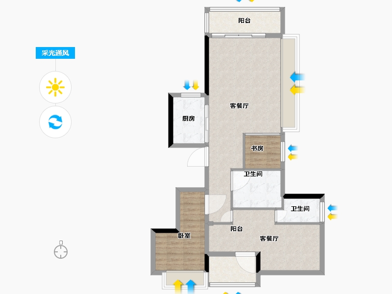 广东省-深圳市-越秀•和樾府-88.00-户型库-采光通风