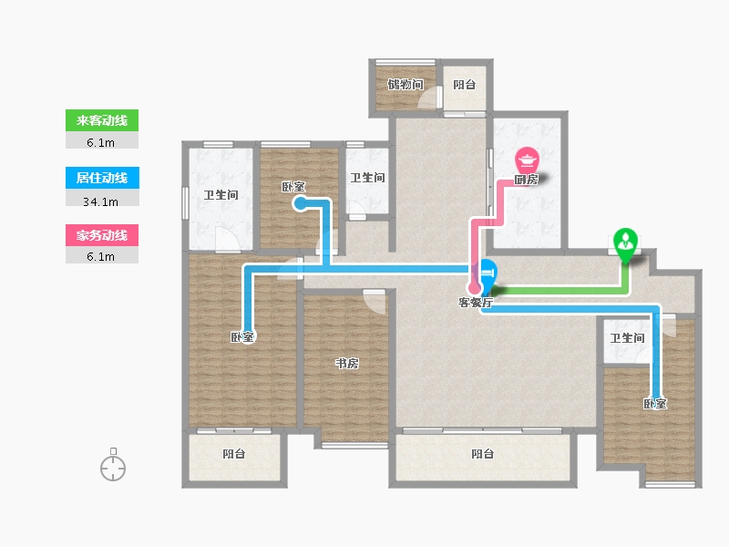 山东省-泰安市-盘古天地商业综合体-224.00-户型库-动静线