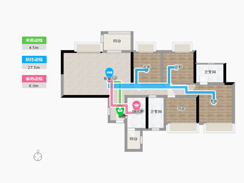 四川省-成都市-祥荣城市绿洲-102.27-户型库-动静线