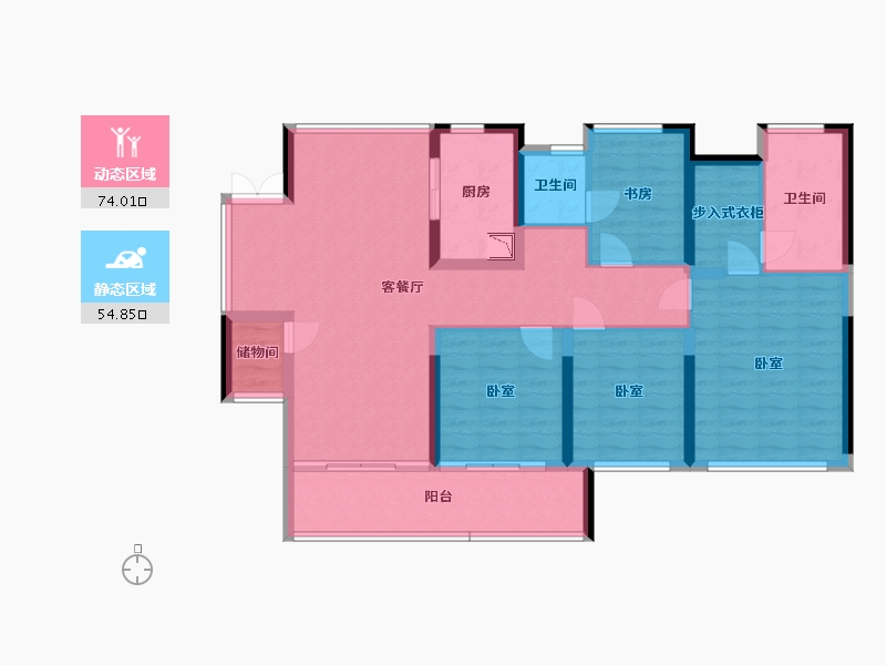 广东省-深圳市-会展湾·东城-115.35-户型库-动静分区