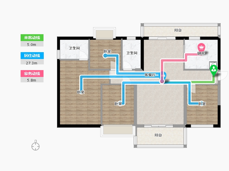 广东省-东莞市-碧桂园城央壹品-114.14-户型库-动静线