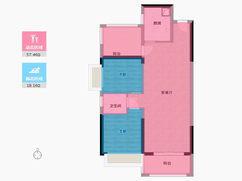 广东省-惠州市-惠众公馆-67.17-户型库-动静分区