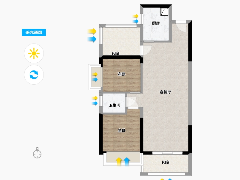 广东省-惠州市-惠众公馆-67.17-户型库-采光通风