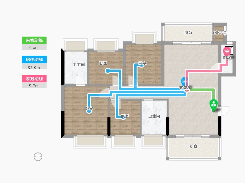 湖南省-衡阳市-泰宇·盛世名都-100.32-户型库-动静线