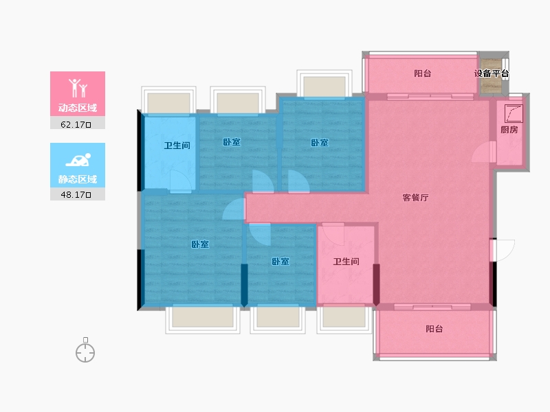 湖南省-衡阳市-泰宇·盛世名都-100.32-户型库-动静分区