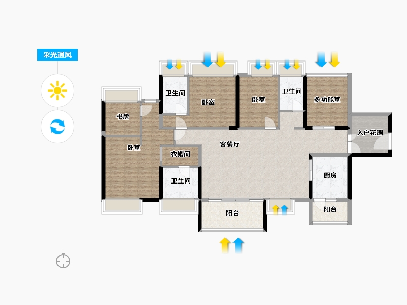 广东省-东莞市-鼎峰尚境-147.03-户型库-采光通风