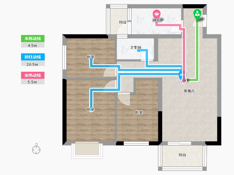 湖南省-长沙市-中煤和悦府-73.53-户型库-动静线