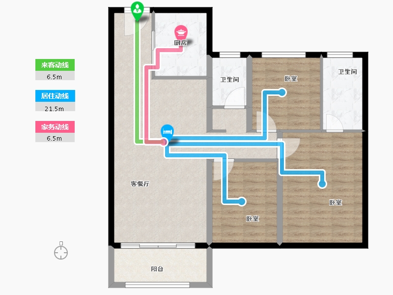 河南省-许昌市-广杰 · 澜溪公馆-97.23-户型库-动静线