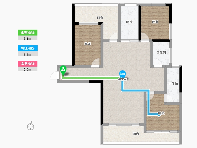 广东省-清远市-君廷湖山-107.67-户型库-动静线