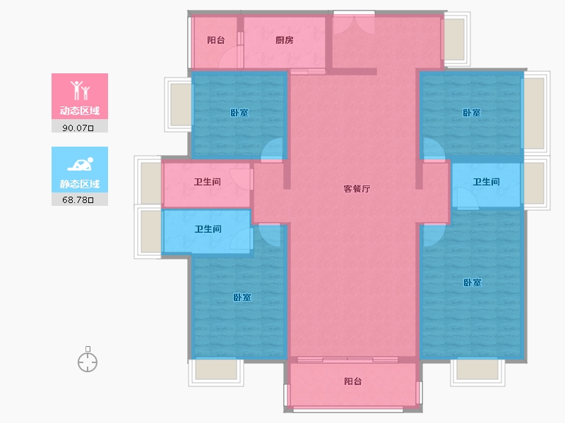 广东省-清远市-正升华府-143.30-户型库-动静分区