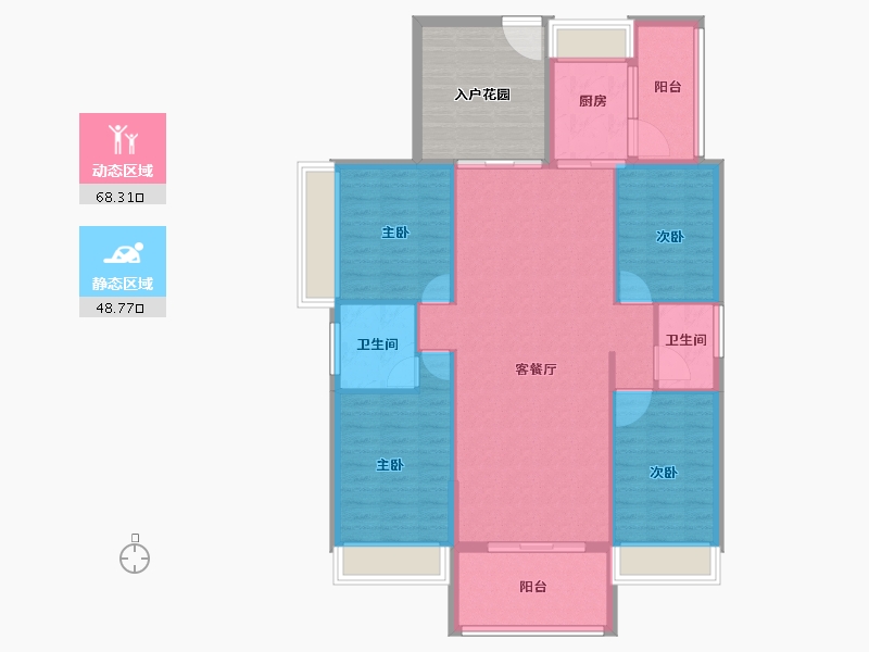 广东省-广州市-花都凤凰御景-118.00-户型库-动静分区