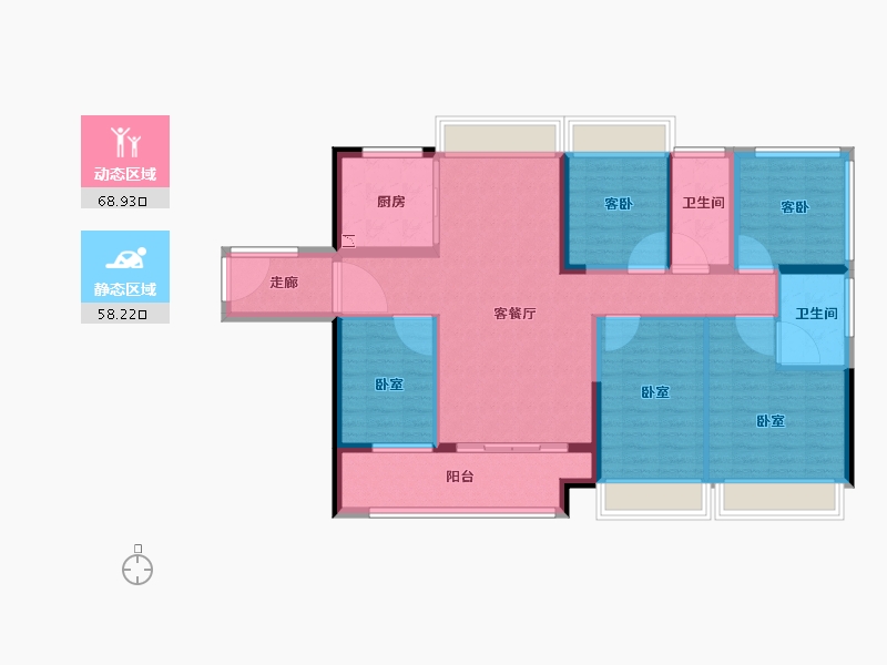 广东省-广州市-保利和悦江山-114.00-户型库-动静分区