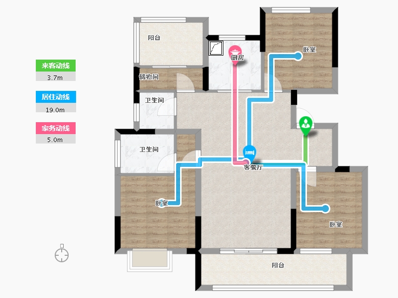 湖南省-岳阳市-中梁·首府-102.00-户型库-动静线