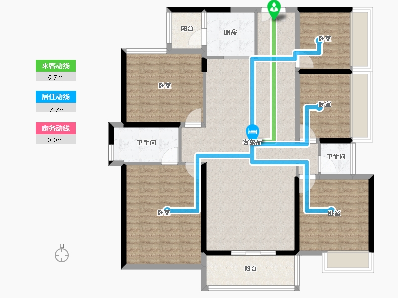 广东省-深圳市-华盛西荟城4期-127.02-户型库-动静线