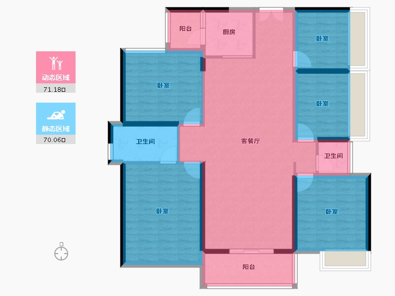 广东省-深圳市-华盛西荟城4期-127.02-户型库-动静分区