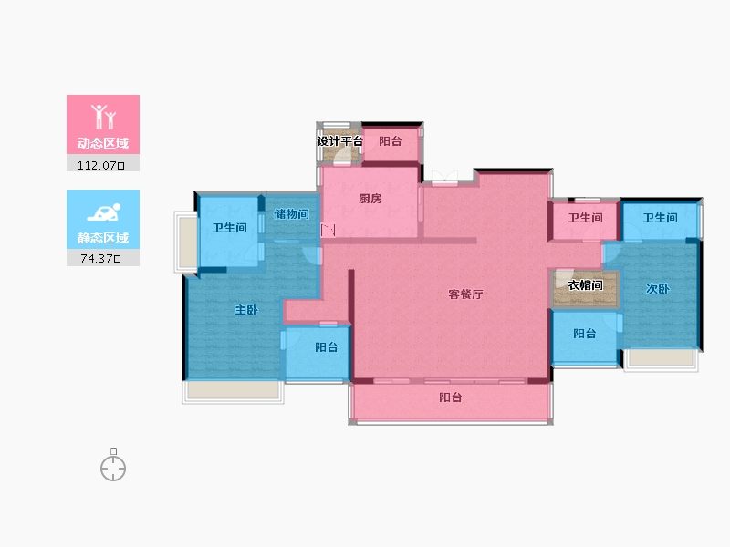 广东省-深圳市-朗泓龙园大观-173.37-户型库-动静分区