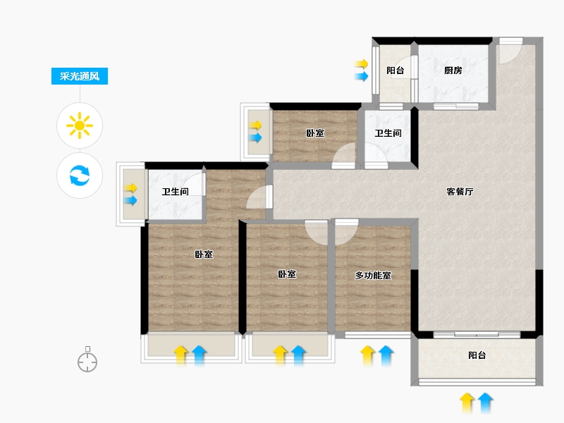 广东省-东莞市-鼎峰尚境-99.98-户型库-采光通风