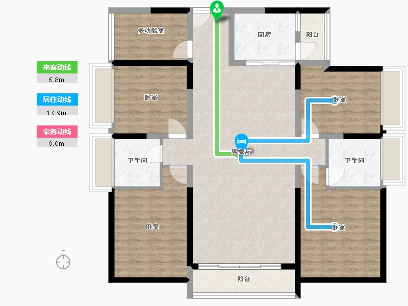 广东省-东莞市-鼎峰尚境-127.66-户型库-动静线