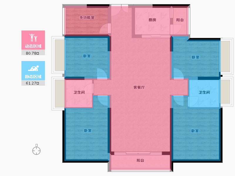 广东省-东莞市-鼎峰尚境-127.66-户型库-动静分区