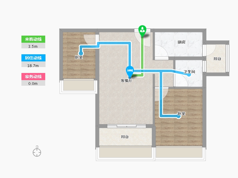 广东省-广州市-花都凤凰御景-70.00-户型库-动静线