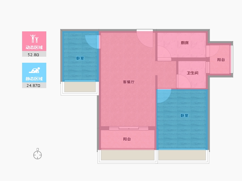 广东省-广州市-花都凤凰御景-70.00-户型库-动静分区