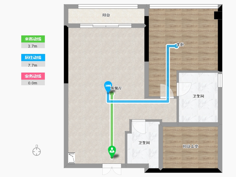 广东省-深圳市-宝能公馆 V HOUSE-76.44-户型库-动静线