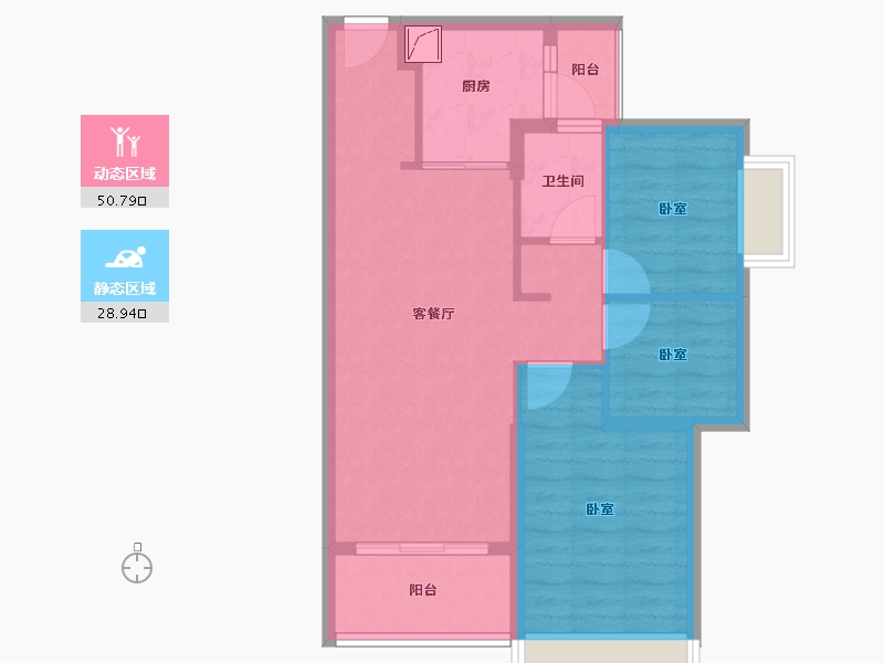 广东省-清远市-英德富力金禧花园-71.00-户型库-动静分区