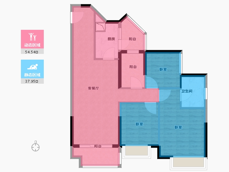 广东省-广州市-华侨城云邸星悦-82.00-户型库-动静分区