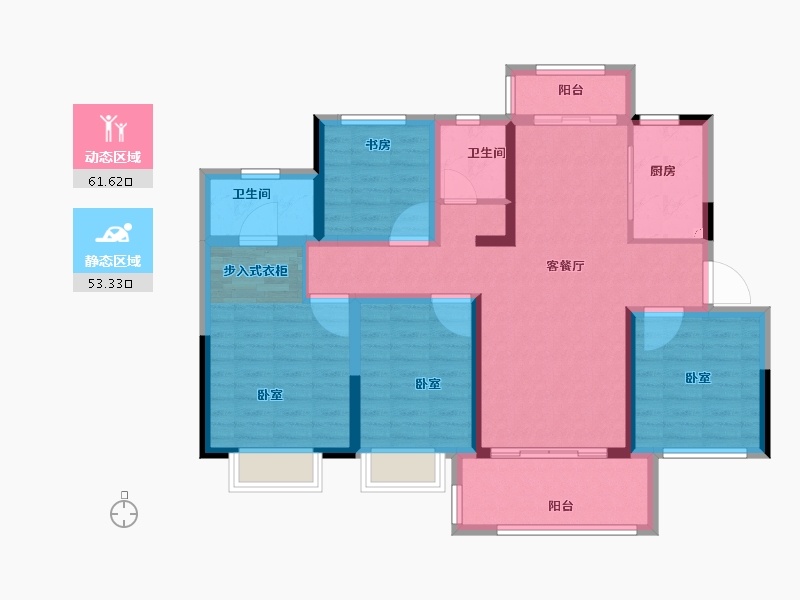 浙江省-温州市-新力琥珀园-102.00-户型库-动静分区